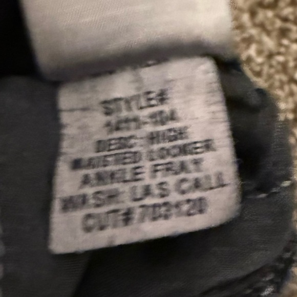 MOTHER High Waisted Looker Ankle Fray Jean Denim Last Call Midnight Wash Size 24 - Picture 15 of 15